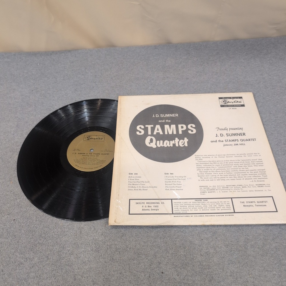 JD Sumner and the Stamps Quartet Featuring Jim Hill Skylite LP 6039 Vinyl Record - Picture 2 of 2